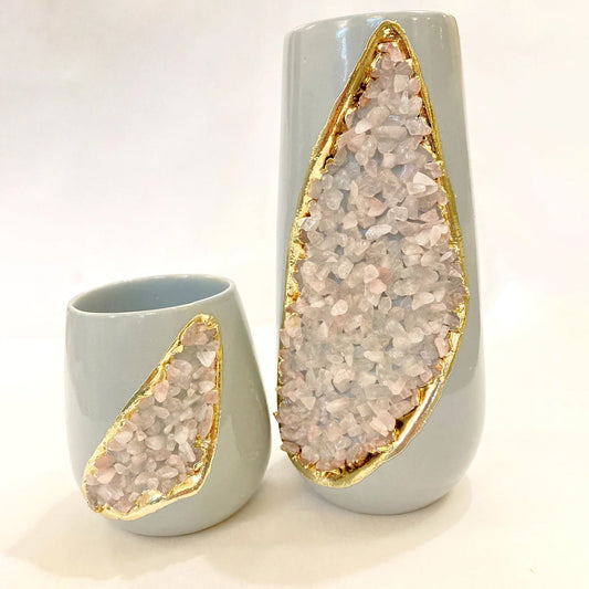 Handcrafted Gray Ceramic Vases