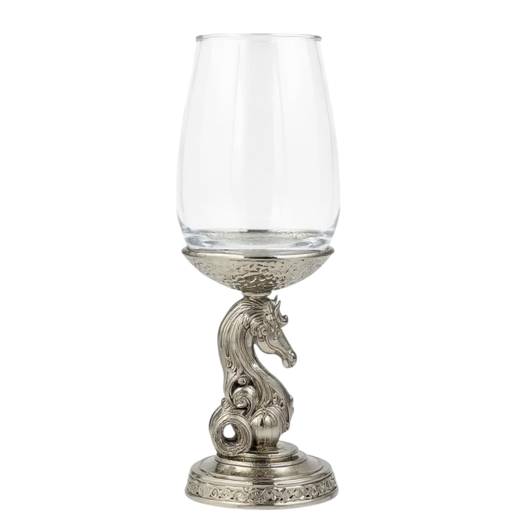Handcrafted Knight Wine Glasses