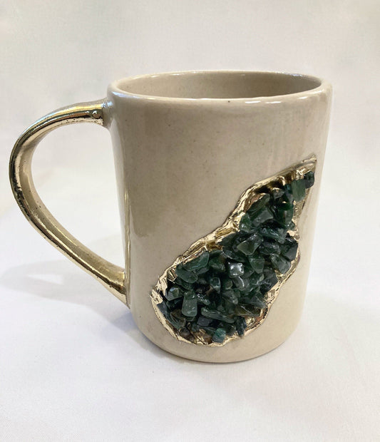 Wave - Handcrafted Set of 2 Cream Ceramic Mugs