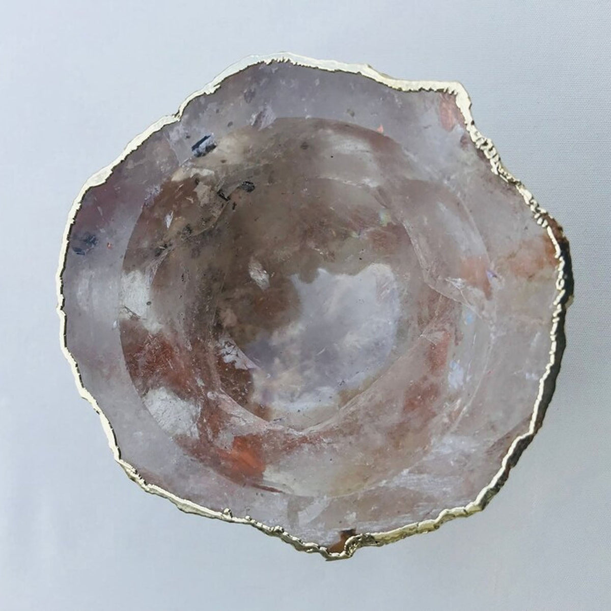 Clear Quartz Crystal Nut/trinket/Jewelry Bowl