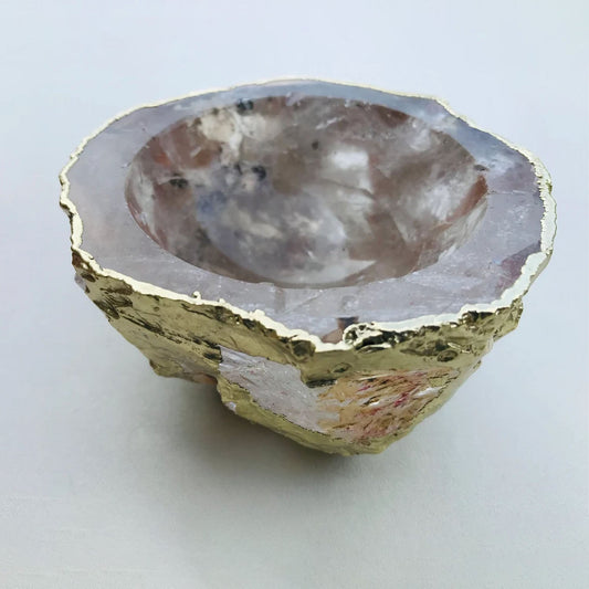 Clear Quartz Crystal Nut/trinket/Jewelry Bowl