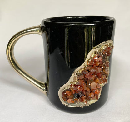 Wave - Set of 2 Black Ceramic Mugs