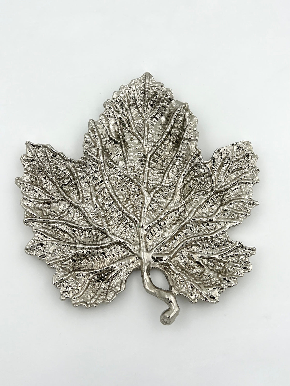 Maple Leaf Tray - Decorative Metal Tray | Centerpiece | Home Accent | Gold, Silver or Antique Finish