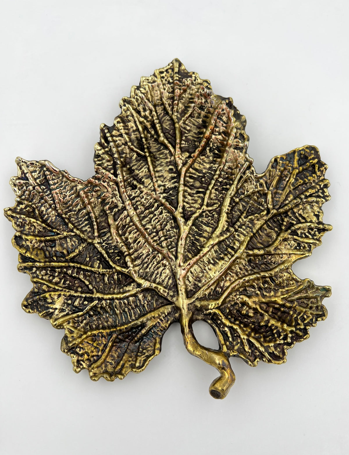 Maple Leaf Tray - Decorative Metal Tray | Centerpiece | Home Accent | Gold, Silver or Antique Finish