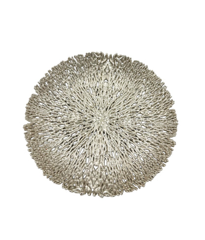 Coral Inspired Tray - Decorative Metal Tray | Centerpiece | Home Accent | Gold, Silver, or Antique Finish
