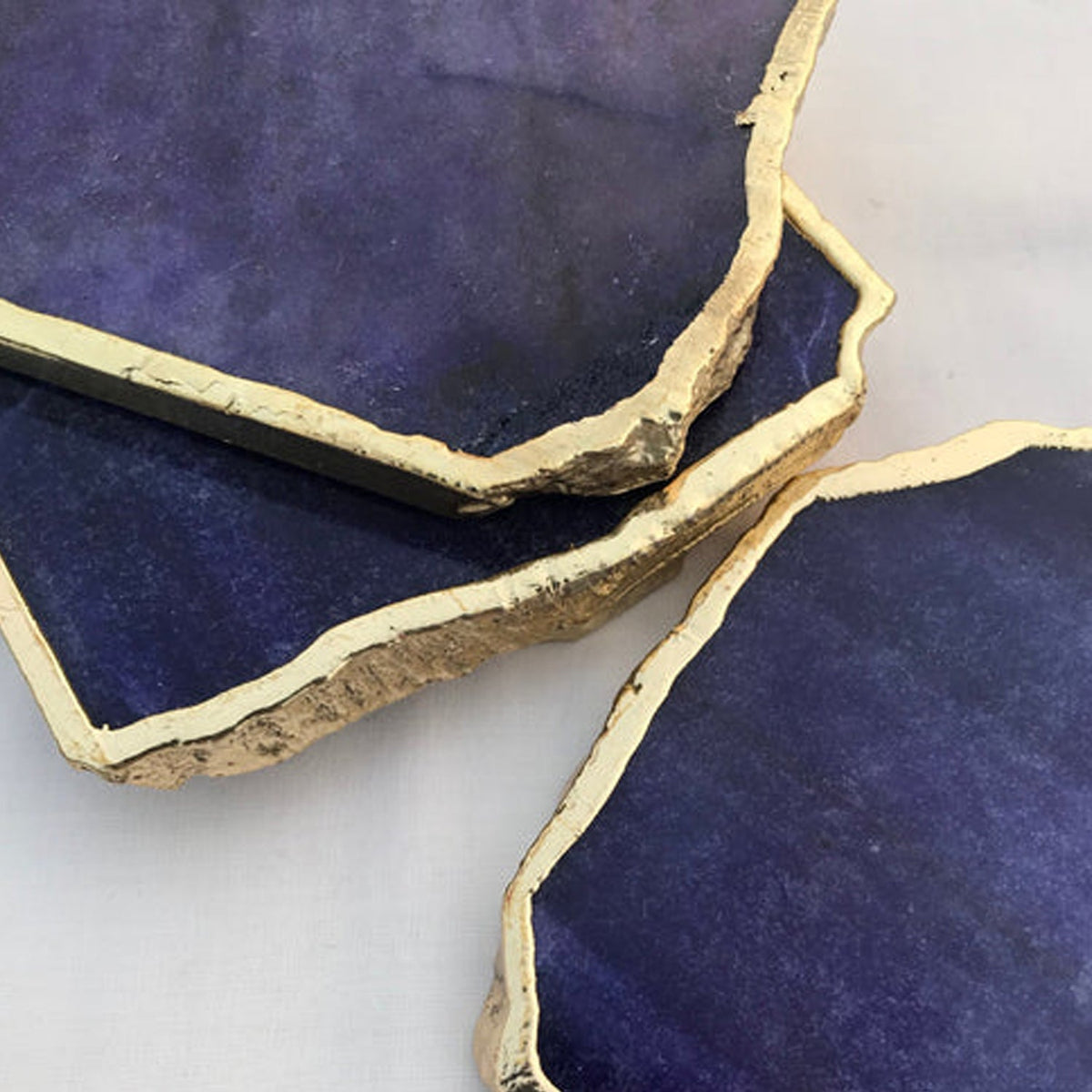 Indigo Aventurine Natural Edge Coasters – Set of 4