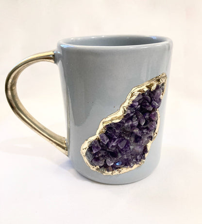 Wave - Set of 2 Gray Ceramic Mugs