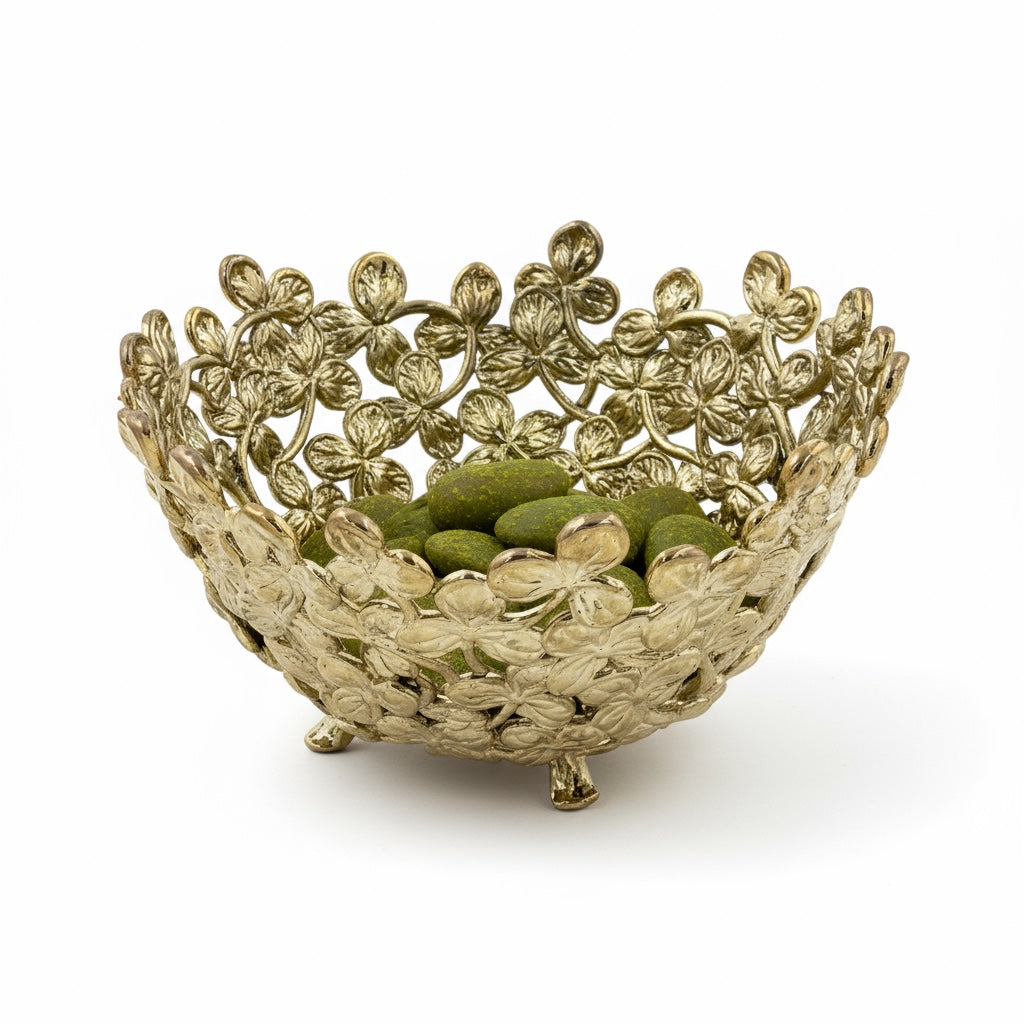 Small Leaf Bowl - Decorative Serveware | Nut Bowl | Centerpiece | Home Accent | Gold, Silver or Antique Finish